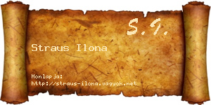 Straus Ilona névjegykártya